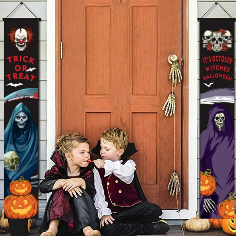 Halloween banner couplet curtain decorating party supplies