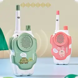 Mini walkie-talkie electrónico para niños, Radio de larga distancia, teléfono, juguete al aire libre, regalos de cumpleaños, 2 piezas