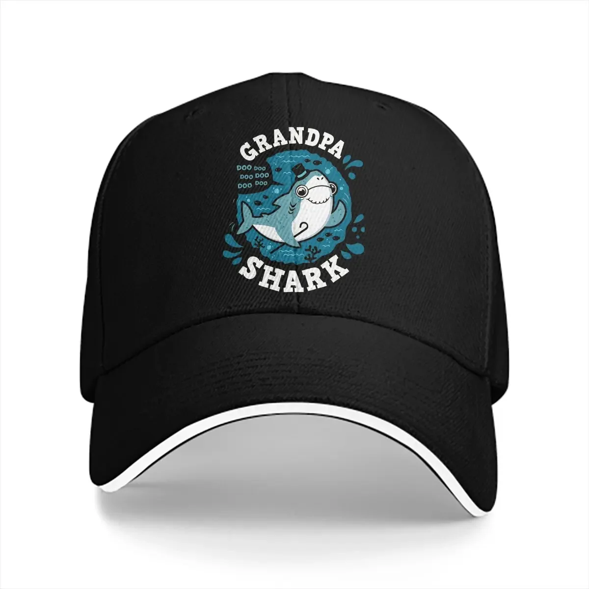 Grandpa Shark Solid Color Baseball Caps Peaked Cap Shark Wild Animal Sun Shade Hats Men Women