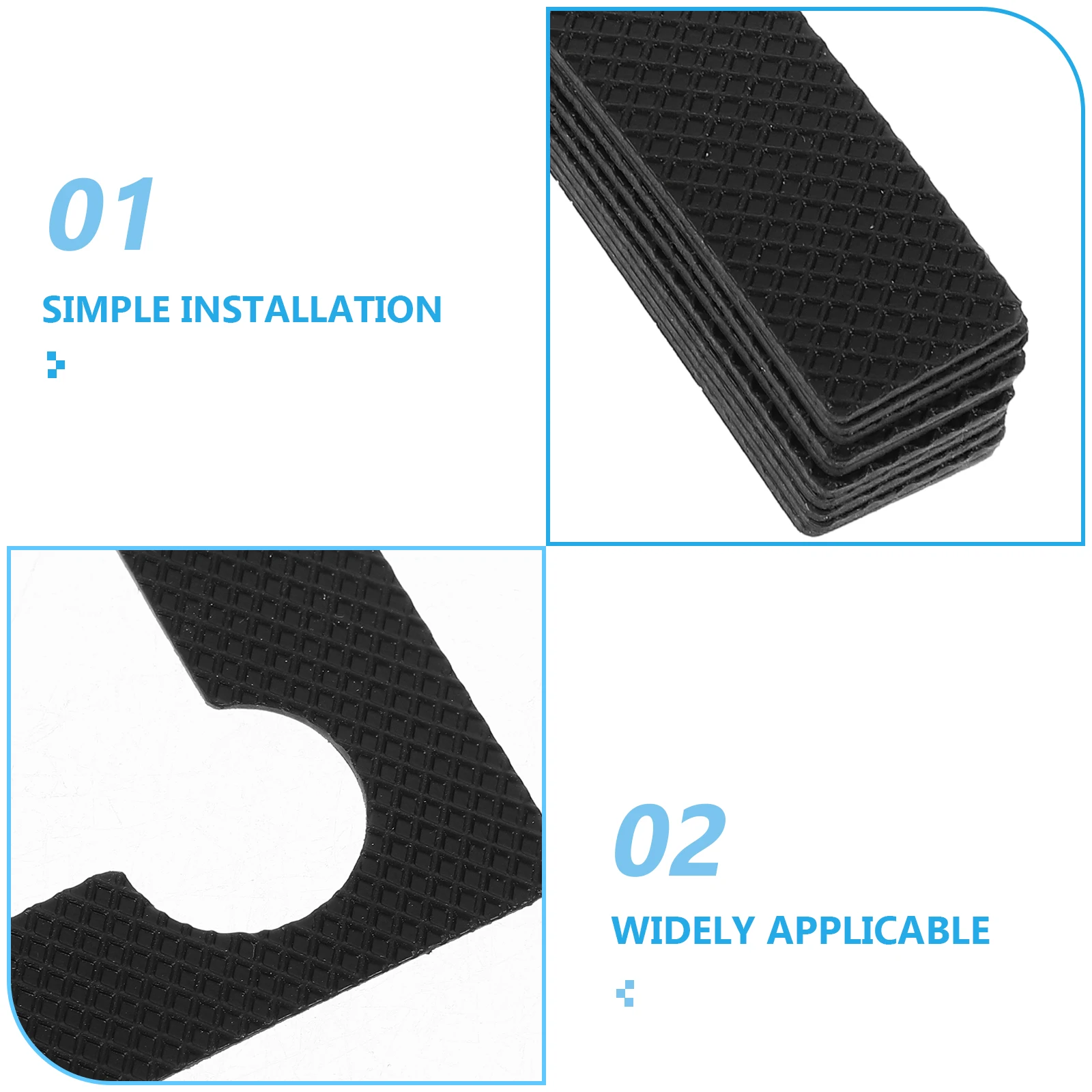 10Pcs Transparent Bathroom Clamp Pads Strong Plastic Door Hinge Protector for Glass Shower Panels Fixed Panel Glass Clamp