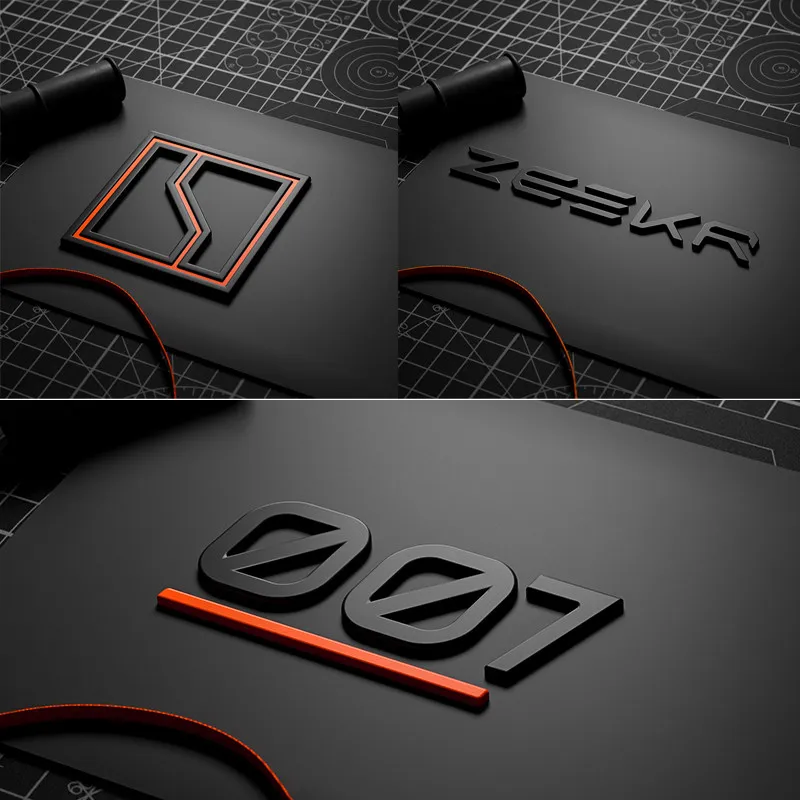 Rear Emblem Personalized Front Machine Badge Modified Car Exterior Sticker For ZEEKR X 7X 001 009 2024 2025 2026 Metal Blackened