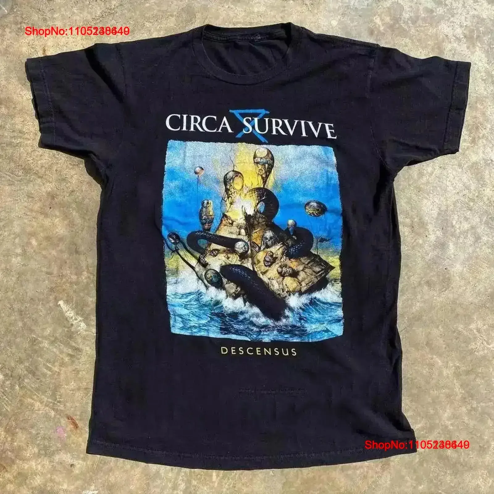 Camiseta Circa Survive Band Discensus Album de algodón MC765, ropa de diseñador lavada vintage, Top para hombre para uso diario, suave