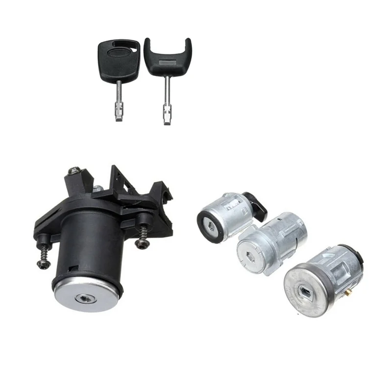 A57E-Starter Cylinder Switch Lock Kit Replacement Lock Door Lock Ignition Bucket Switch Car For Ford Fiesta 2001-2008 2S61-A2205