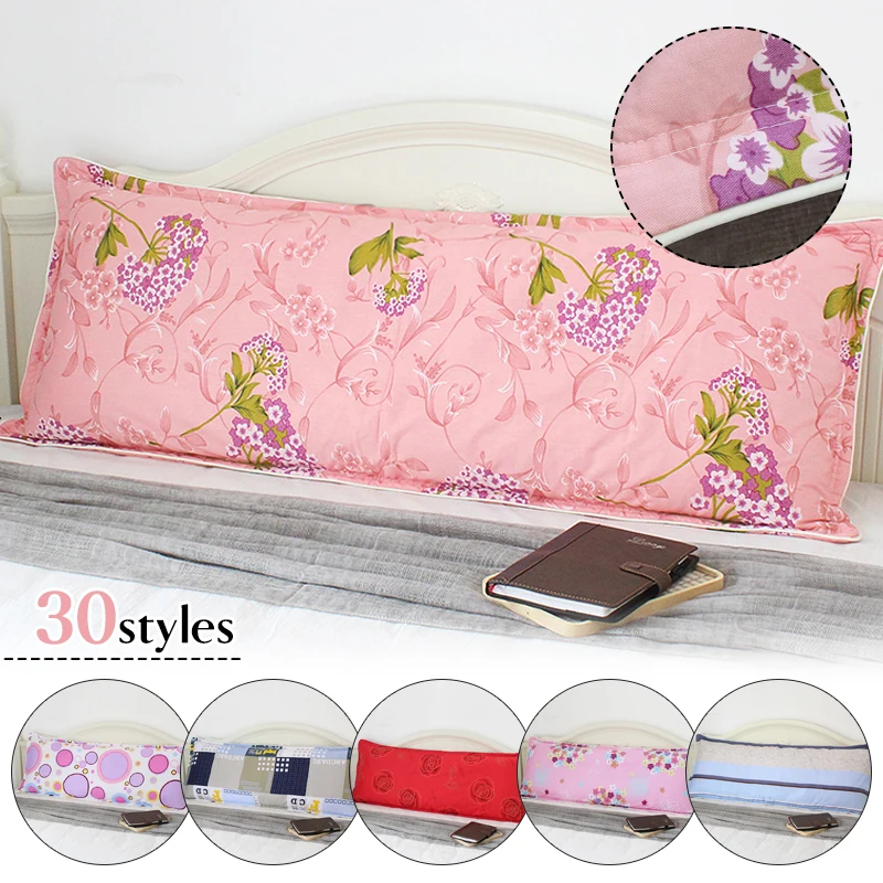 

Soft Cotton Long Pillow Case Large Size 120/150/180cm Cotton Quilted Thick Pillow Cover Double Lover Couple Wedding Pillowcase