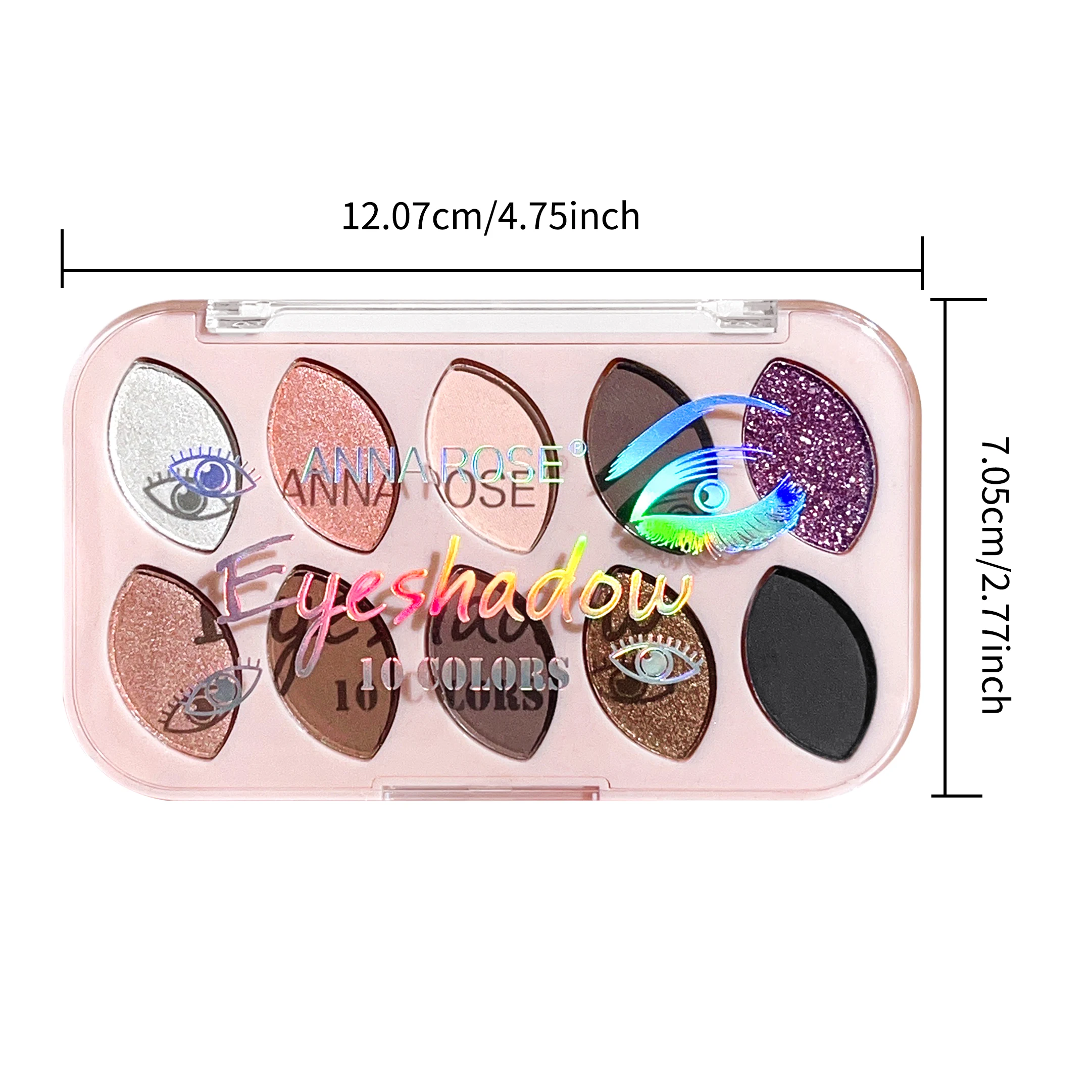 Korean Nude 10-Color Eyeshadow Palette – Matte & Shimmer Shades for Daily Glow