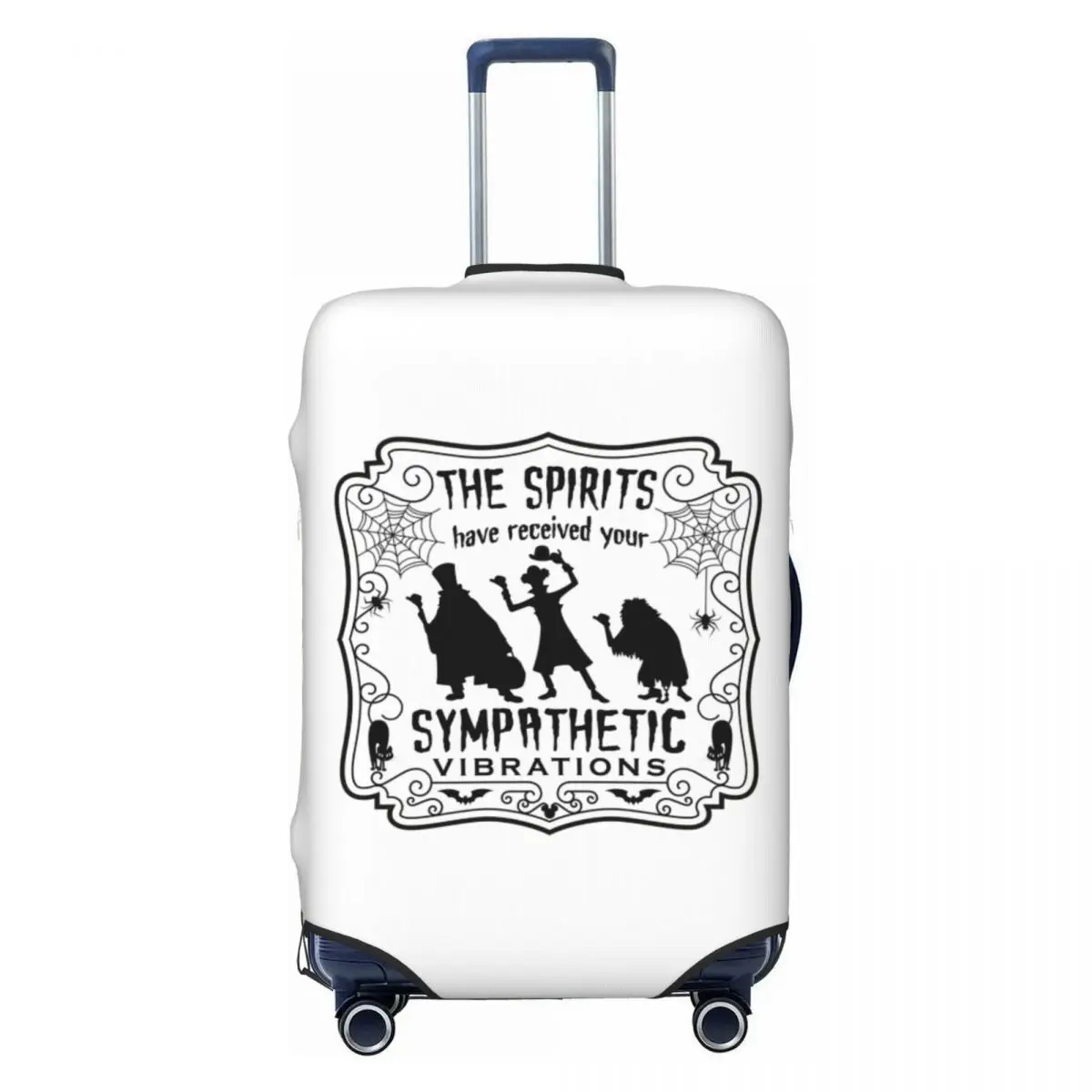 Haunted Mansion Halloween Ghost Travel Elastic Luggage Cover Washable Suitcase Cover Protector Fit 18-32 Inch Trolley Cover