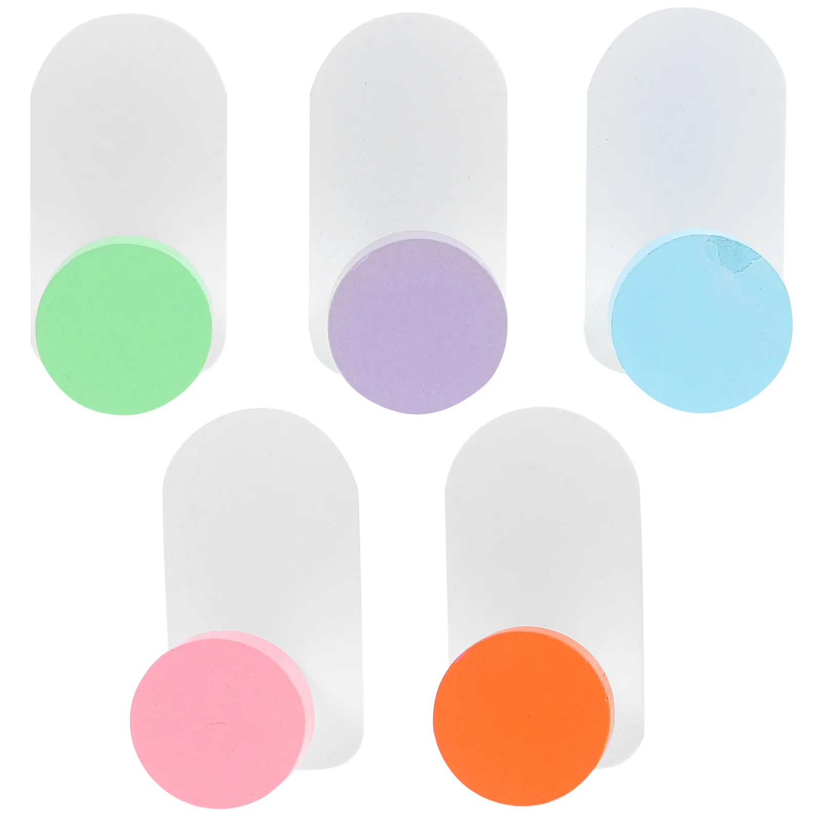 

5pcs Hooks Adhesive Wall Mounted Hat Coats Rack Bathroom Self Cute Coat Hooks Stick Hangers Colorful Storage Organizer