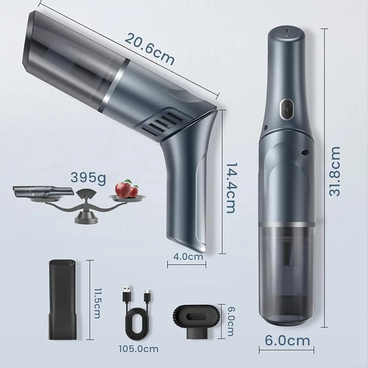 

*X07A Cordless Car Vacuum Cleaner - Portable Handheld Vacuum with 90° Adjustable Handle, Rechargeable Mini Dust Buster
