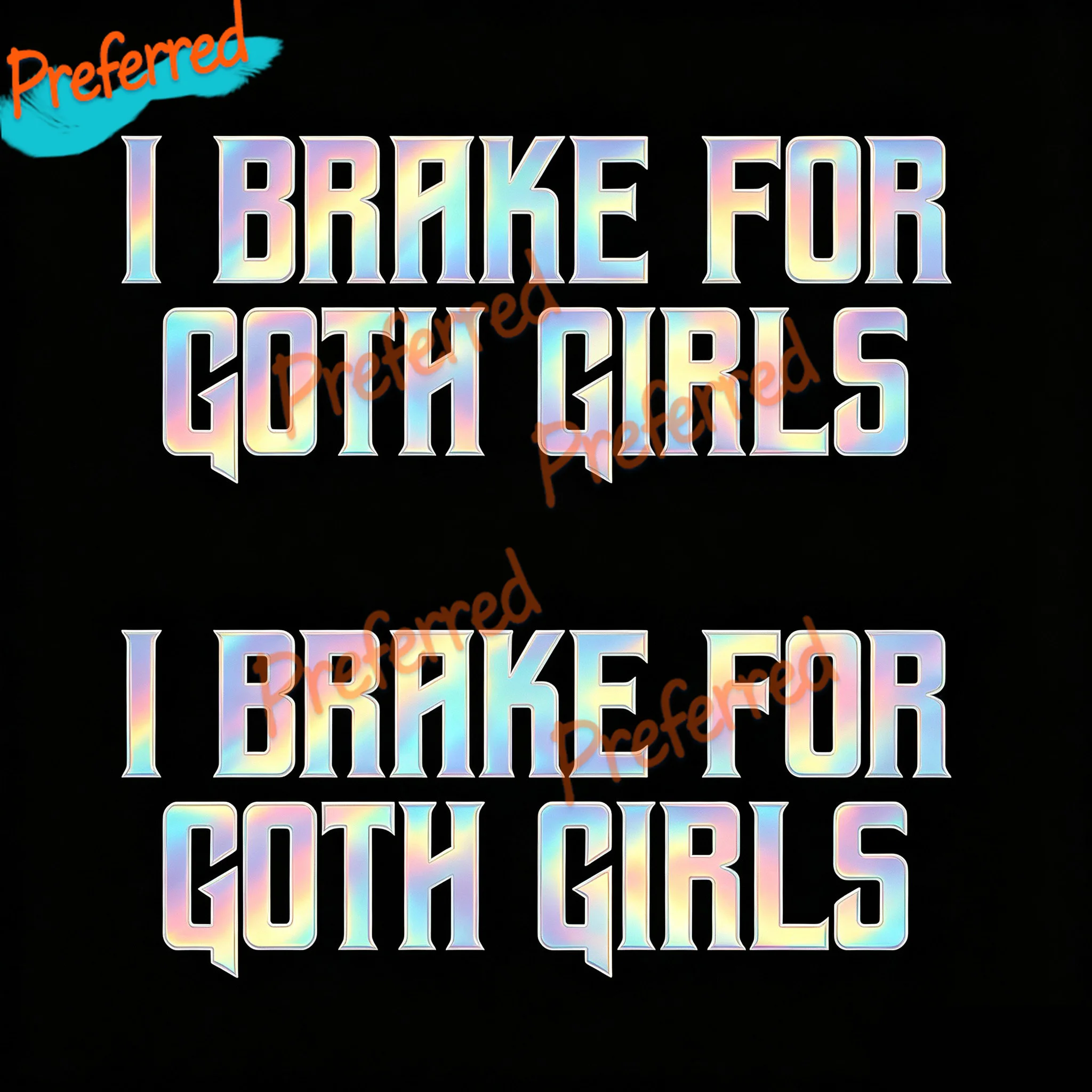 2x Aufkleber I Brake for Goth Girls Vinyl Decals Car Truck Window Laptop Tablet Boat - Customizable in Any Sticker Size