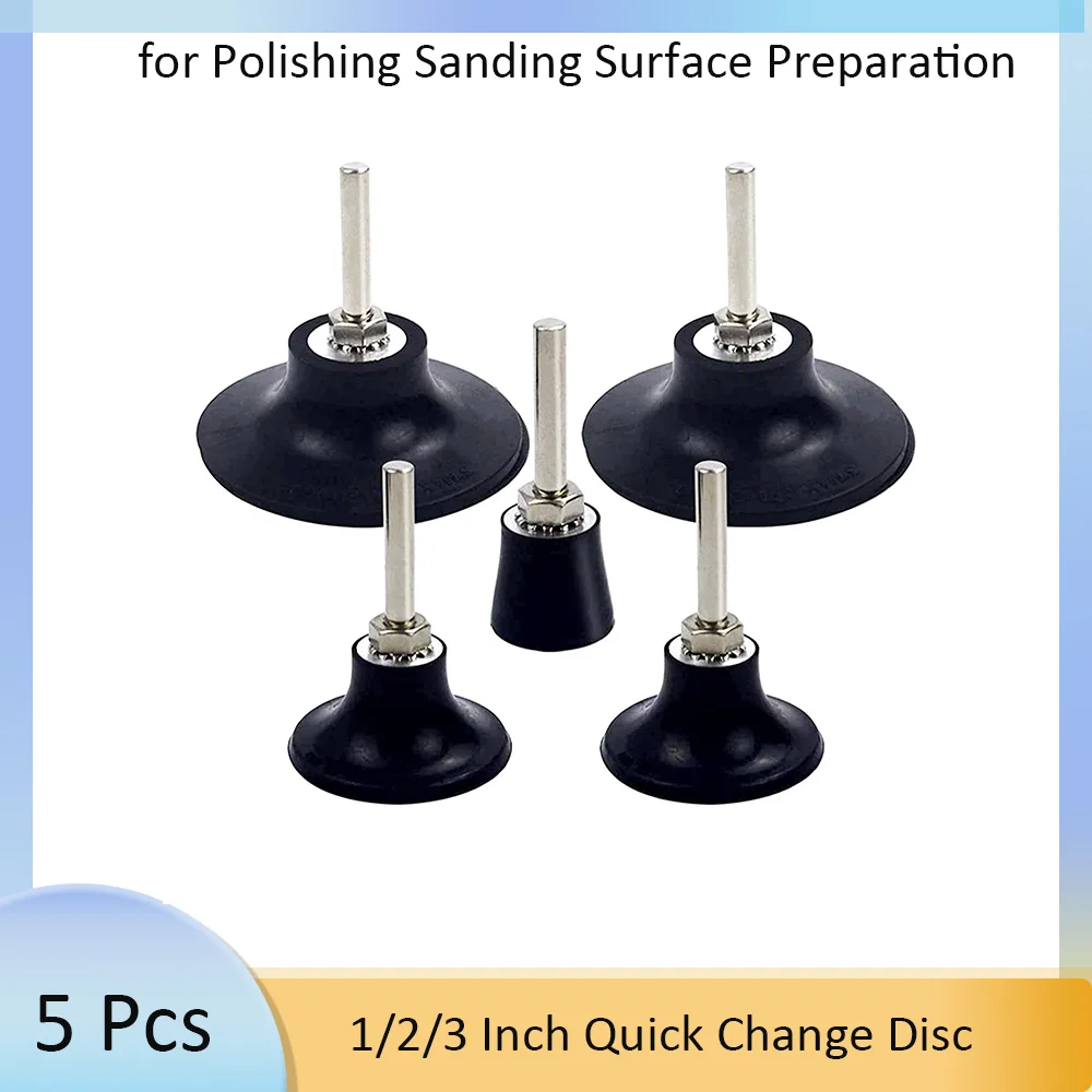 5 Pcs 1/2/3 Inch Quick Change Disc Holder with 1/4