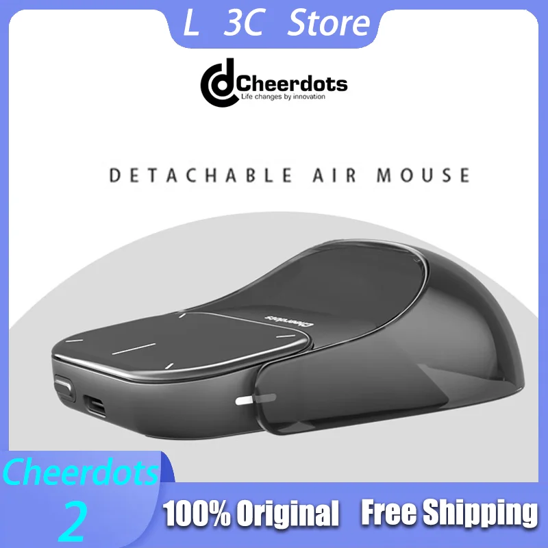 Cheerdots 2 Creative Detachable Air Mouse All-in-one Pocket Touchpad AI Recording ChatGPT Enabled Mouse Laser Pen Remote Control