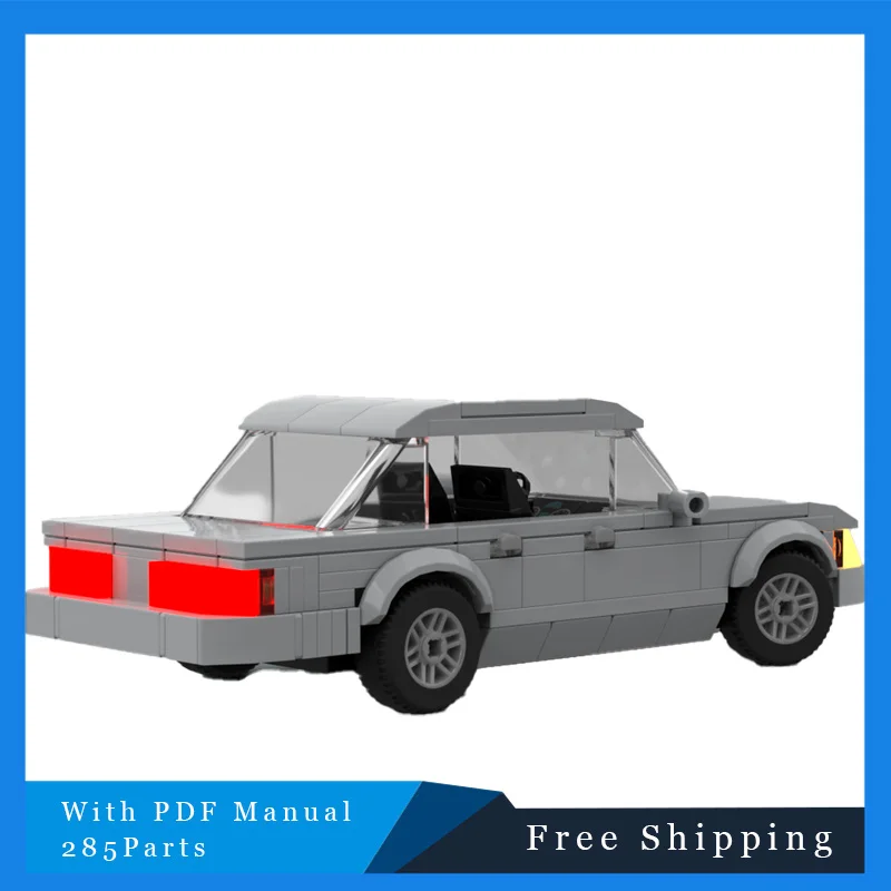 285 PCS Mainan Blok Bangunan Mobil Model Terlaris Warna Utama Abu-abu Puzzle Anak-anak DIY Perakitan Blok Bangunan Hadiah Natal untuk Anak Laki-laki