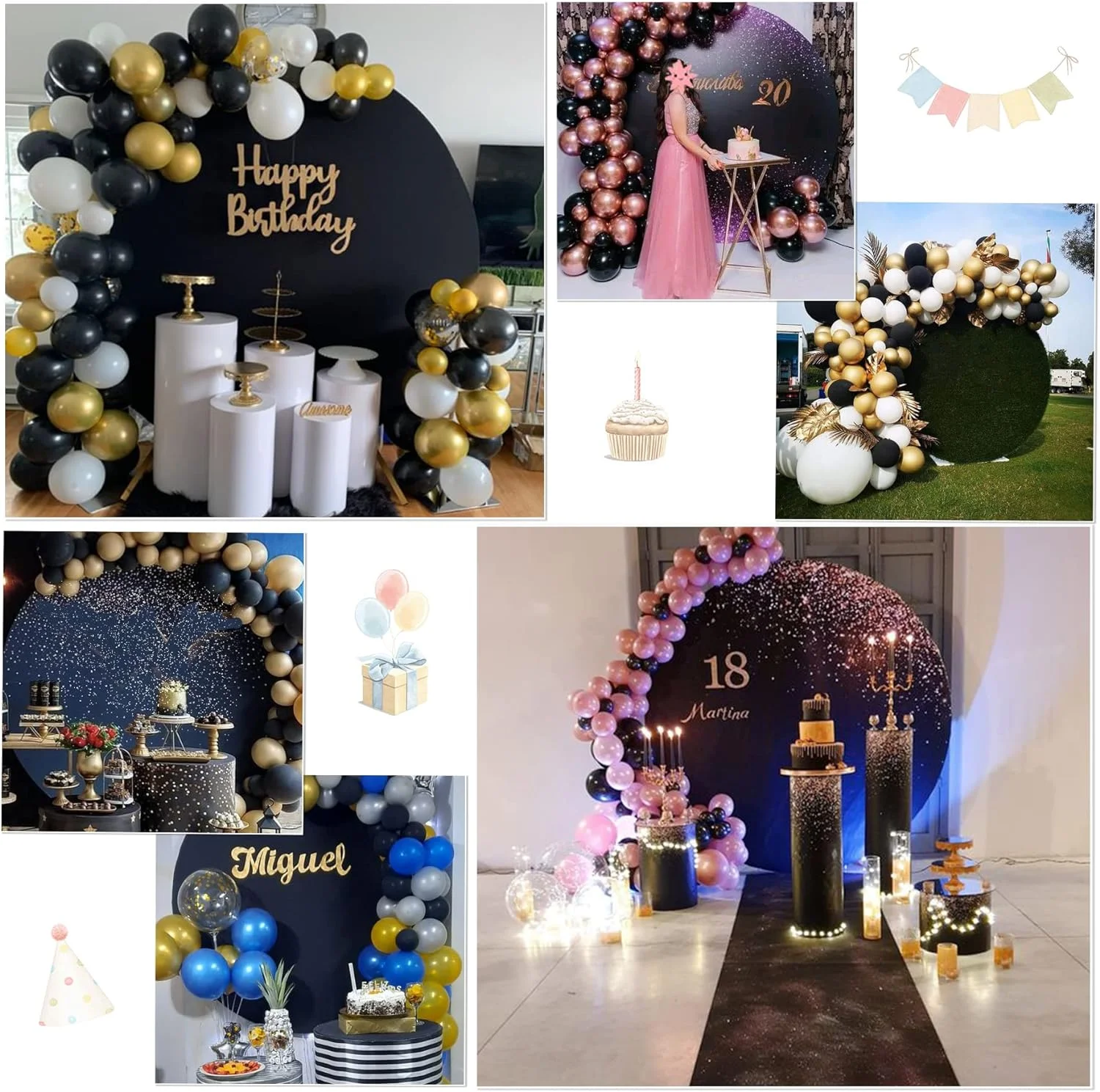 Solid Color Round Backdrops Cover Wedding Children Birthday Party Decor Poster Baby Shower Circle Studio Photography Backgroud