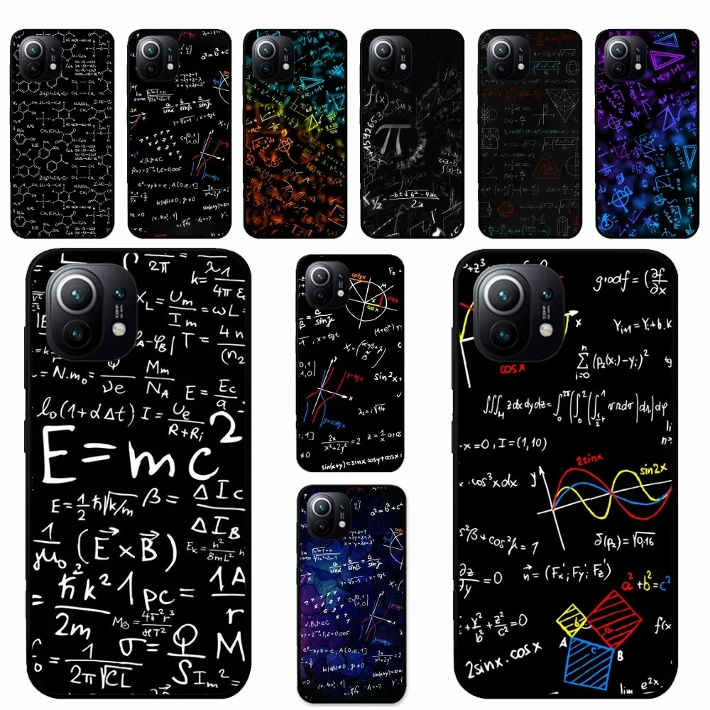 Chemical Math Formula Phone Case For Xiaomi Mi 5X 8 9 10 11 12 lite pro 10T PocoX3pro PocoM3 Note 10 pro lite