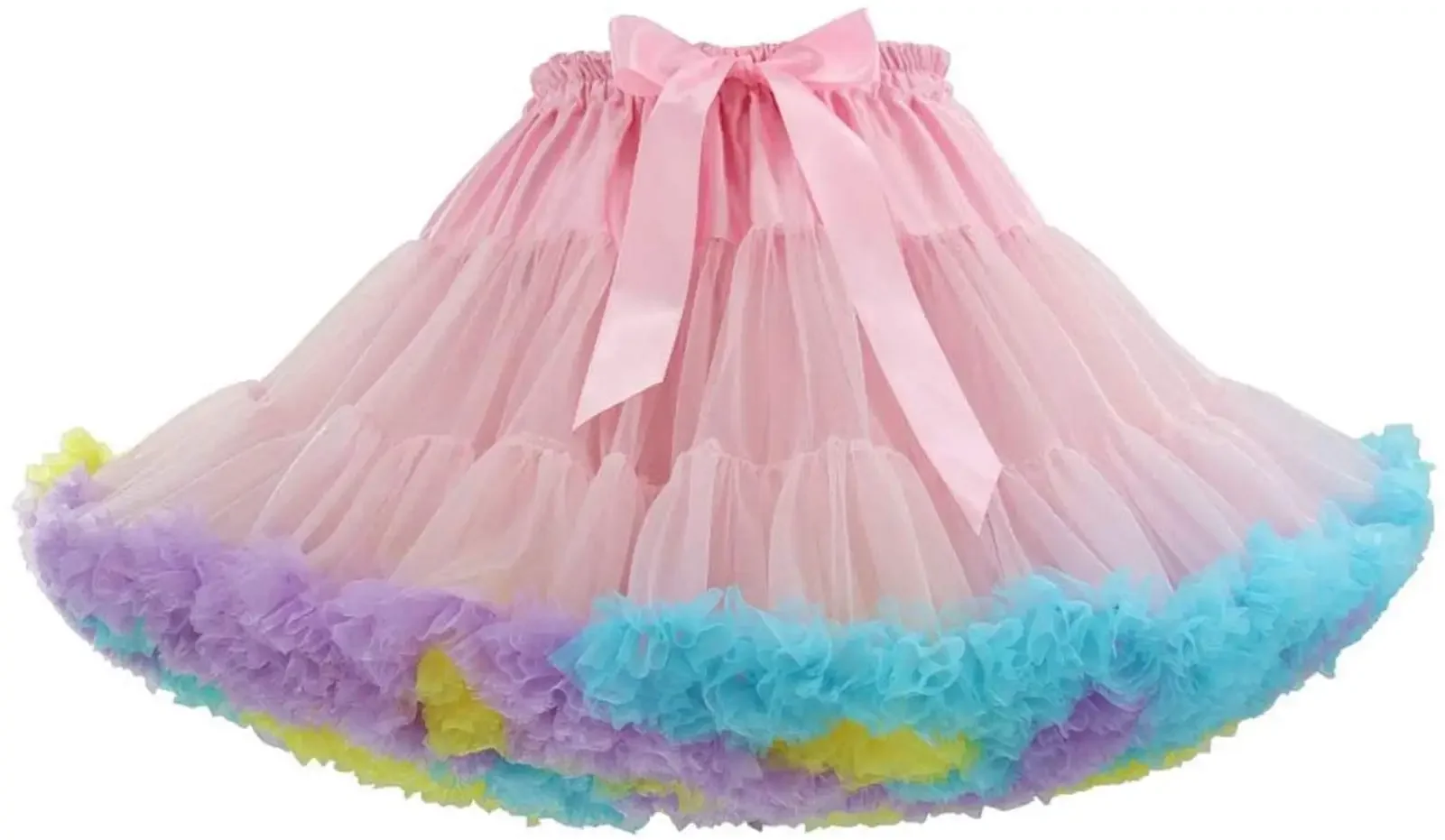 

Women's 3-Layered Tutu Dance Petticoat Pleated Mini Skirt, 16" Length 2023