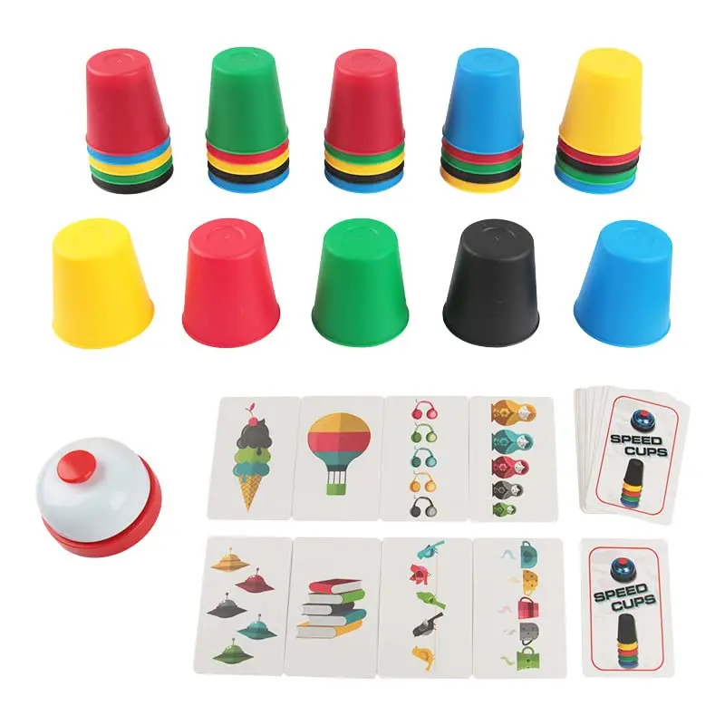 Family Competition Toy Speed Challenge Outdoor Indoor Practice Sports Cup Stacking Card Game Desktop Parent Child Birthday Gift