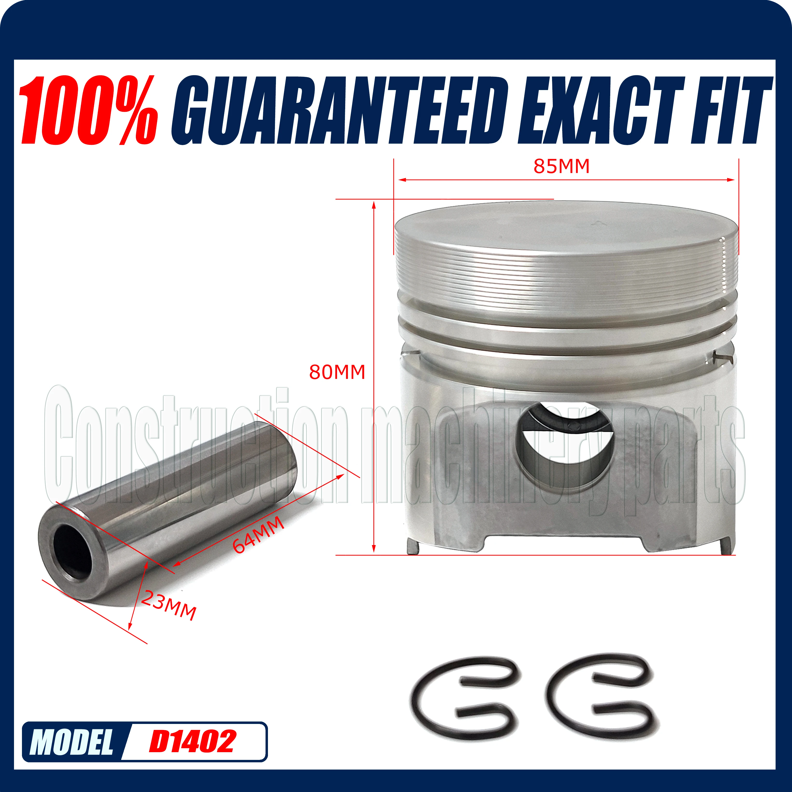 85mm STD Piston Fits For Kubota D1402 Engine L454 L455 L2402 Tractor 225