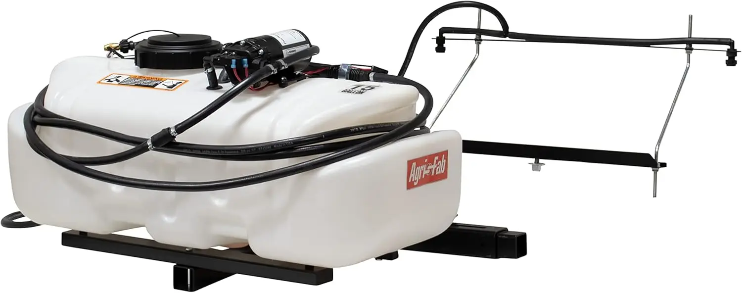 Agri-Fab 45-0628 Zero Turn Riding Lawn Mower Sprayer With Boom And Spray Wand 15 - Gallon Capacity Tank, 2.2 Gpm, 100 Psi