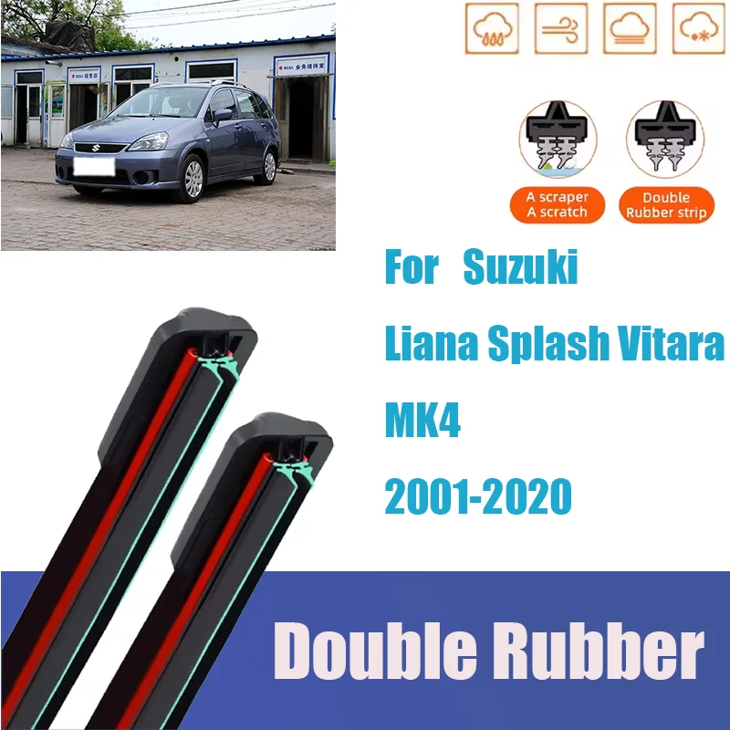 

For Suzuki Liana Splash Vitara MK4 Front Windshield Wiper General Motors Multifunctional Double Rubber Strip Wiper Wholesale