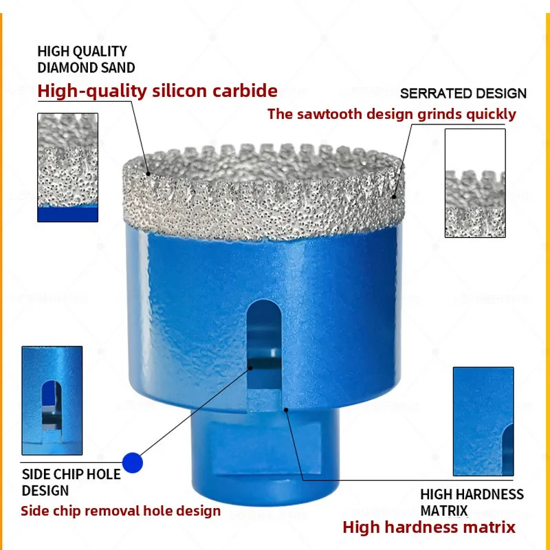 

M14 Brazed Diamond Sand Saw Tooth Hole Saw for Tile Marble Vitrified Brick