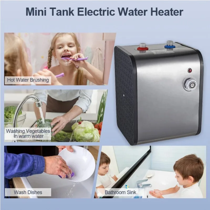 8-литровая подложка, квадратный гейзер 1,5 кВт, 220 В, электрический мини-горячий водонагреватель 110 В для кухонной мойки