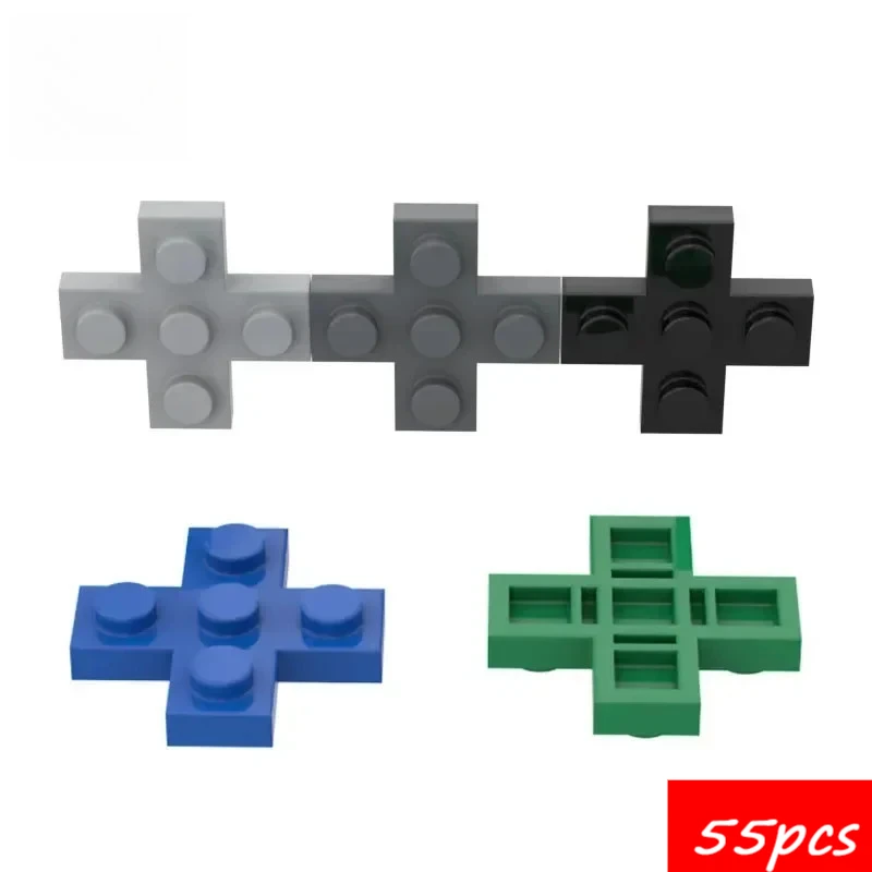 

55 шт., высокотехнологичные сборные частицы 15397 3x3, кирпичи, крестовая пластина, кирпичные строительные блоки, комплект сменных деталей, игрушки для детей, подарок