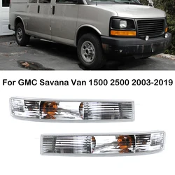 For GMC Savana Van 1500 2500 2003-2019 1 Pair Car Front Bumper Turn Signal Light Fog Light Driving Light GM2520188 GM2521188