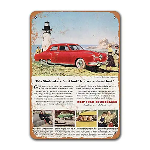 Restaurant Wall Decor 1950 Studebaker Home Vintage Car Tin Signs Metal Game Room Bar Poster Grage Man Cave Sgins Dorm Coffee Cl