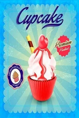 Ретро Винтаж Металлическая Вывеска Оловянная Вывеска Кекс Домашний Бар Кухня Клуб Настенный Декор Знаки 12x8 дюймов