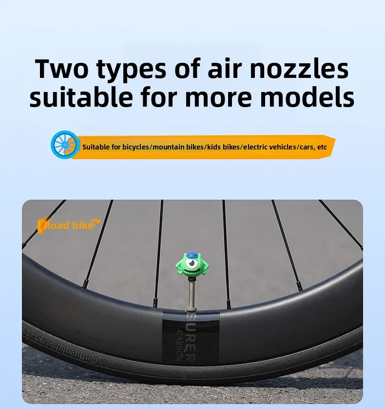 Fahrrad-Luftventilkappen-Abdeckung für Rennräder und Mountainbikes, Ventilkern-Dekoration, Kleine Zubehörteile, Kinderfahrzeug-Zubehör – Detail 7