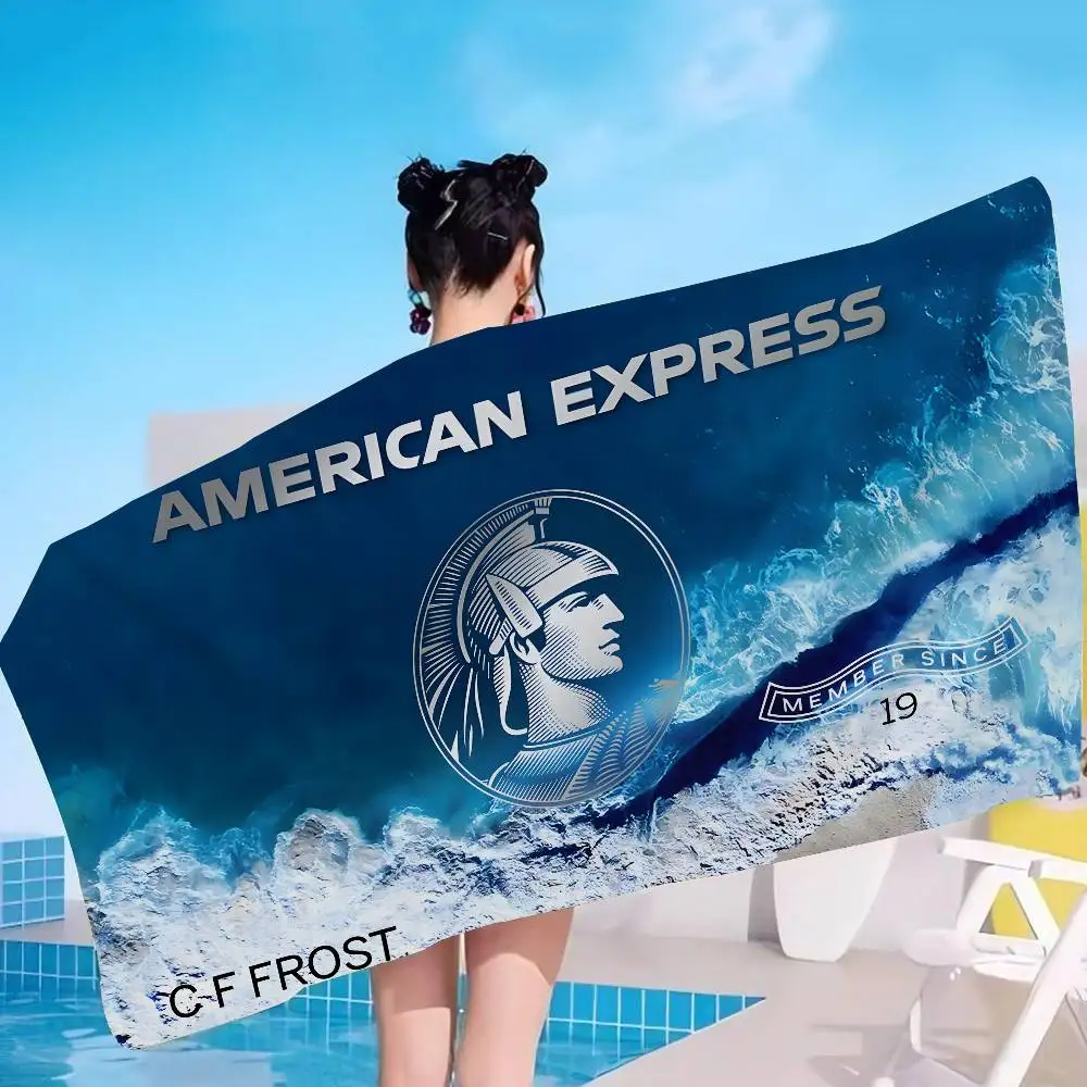 A-American-Express Premium-Sophisticated Microfiber Beach Towel Absorbent Quick dry Soft Yoga Resort Mountain Climbing Towel