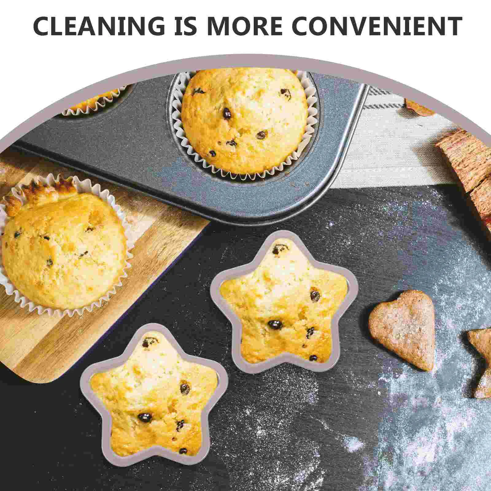 Mini Nonstick Pie Pans Five-pointed Star Cake Mold Toast Baking Supplies Golden Carbon Steel Bread Trays