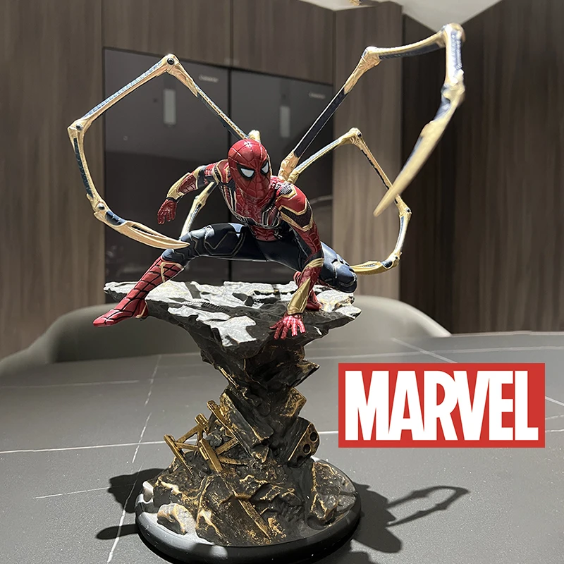 

30cm Marvel Spider-man Avengers Endgame Marvel Anime Action Figure Model Decor Peripheral Steel Suit Model Birthday Gift For Boy