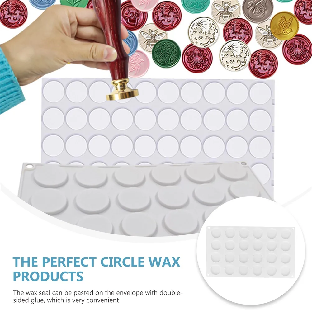 

24 Holes Mold Silicone Stamp Mold Silicone C Making Tool White Silica Gel Cylinder Ice Cube Sealing Wax Pad Wax Seal Mat