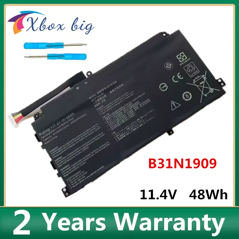 

Laptop Battery B31N1909 11.4V/4212mAh/48Wh For ExpertBook P2 P2451FA-EK0009 EB0354R P2451FB-1A Series Notebook