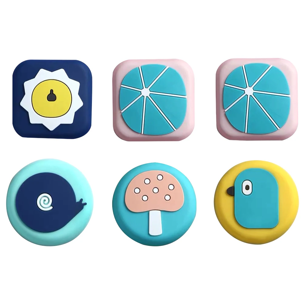 6pcs Knob Stopper Colorful Silicone Wall Protector Pad Bumper Crash Cushion Furniture Hardware Environmental