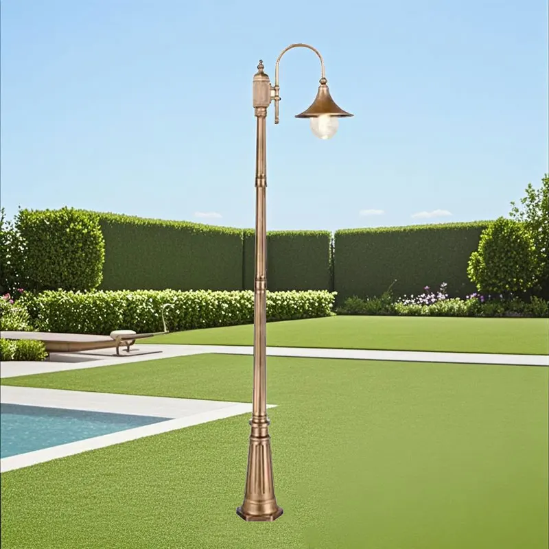 Single Horn Courtyard Lamp Die Cast Aluminum Simple Modern Street Lamp for Park Community Landscape ≈260CM