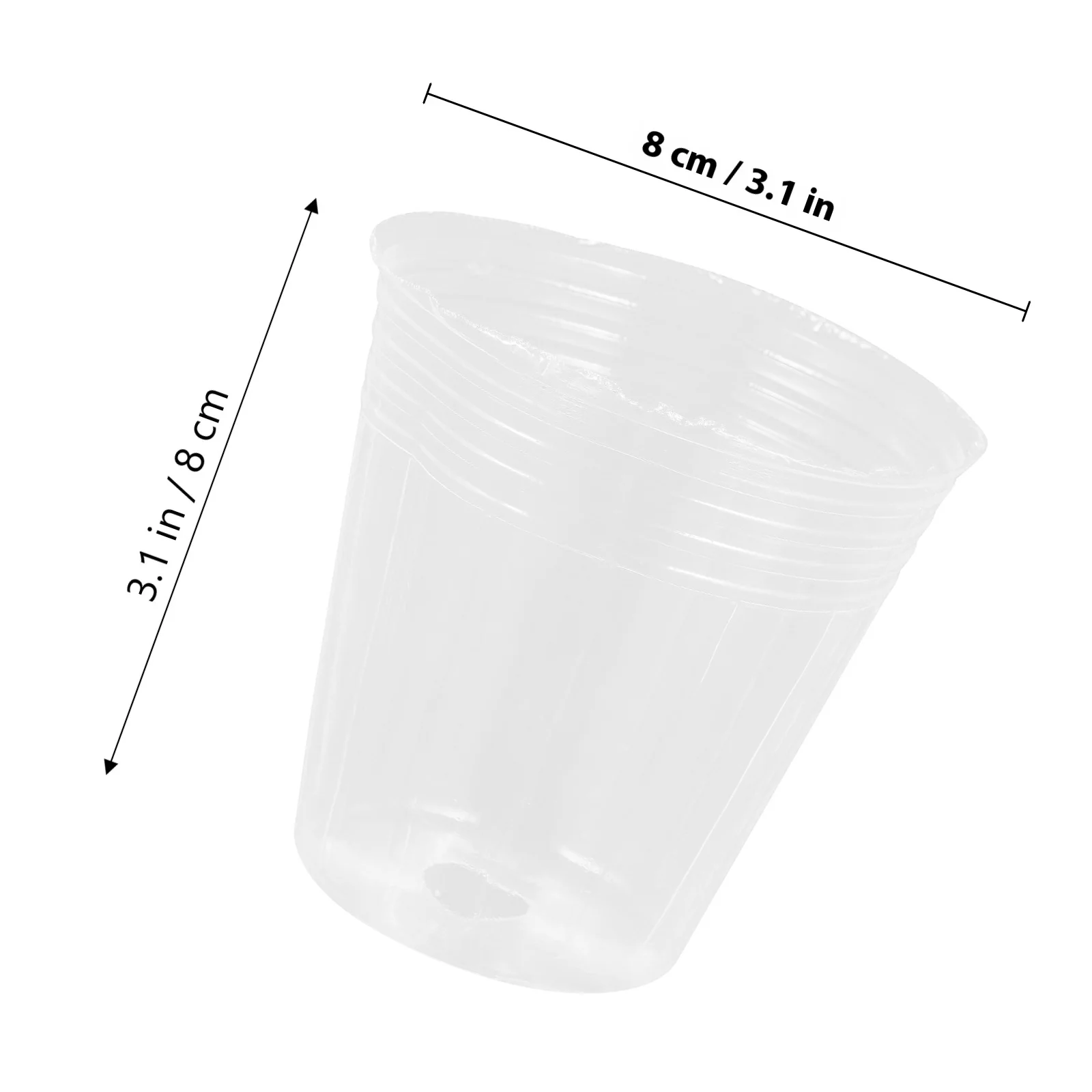 50pcs Seedling Plastic Nursery Pots For Plants Clear Flower With Drainage Holes Small Garden Plant Containers For