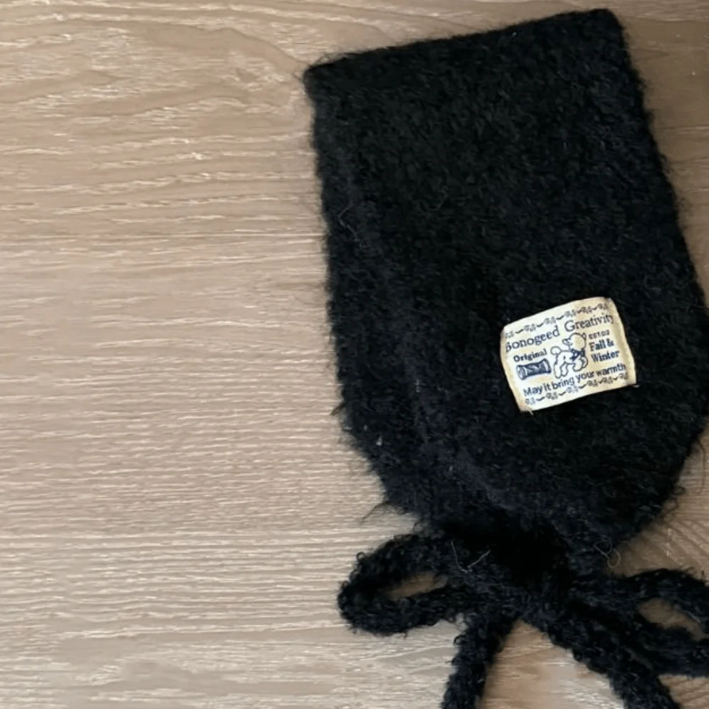 

Шерстяные наушники в корейском стиле с ремешками, утепленные ветрозащитные вязаные наушники, защита ушей, однотонные теплые наушники для девочек