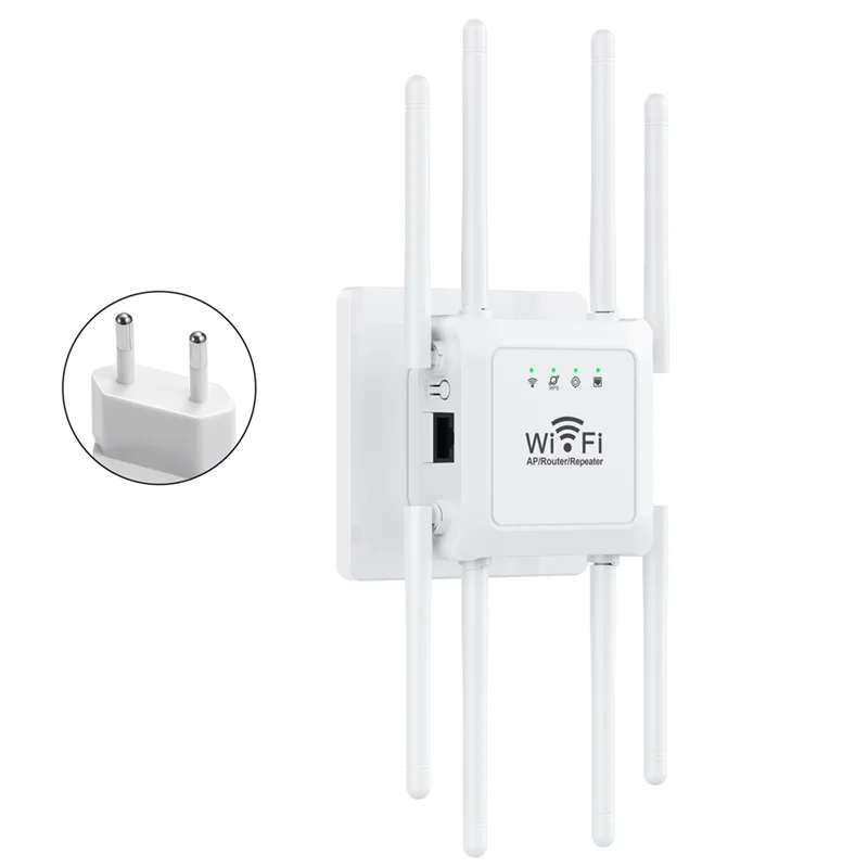 New 8-Antenna Wifi Wireless Repeater 300Mbps Signal Amplifier Booster Extender Extender Wireless Router Durable EU-Plug