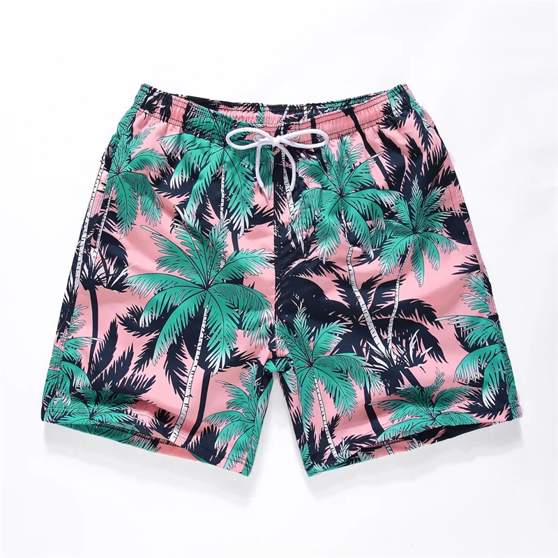 Hawaiian Tropical Palm Tree 3d Print Beach Shorts Men Street Short Pants Surf Board Shorts Summer Outdoor Sports Swim Trunks