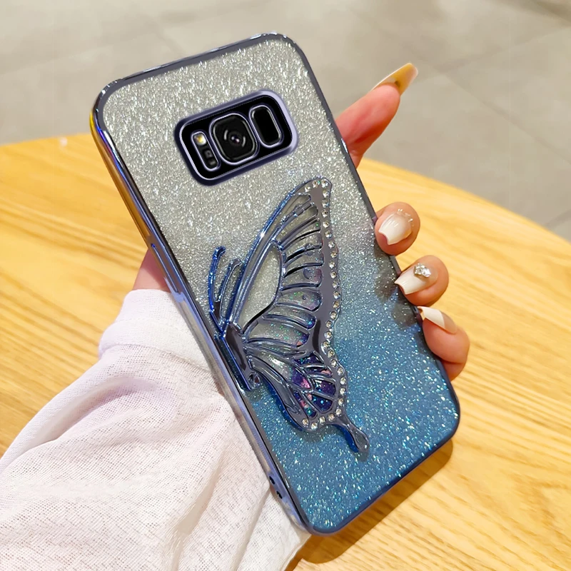 

For Samsung Galaxy S8 Plus Phone Case Samsung S8 Plus Case Glitter Butterfly Quicksand Samsung S8 Plus Back Cover S 8 Plus