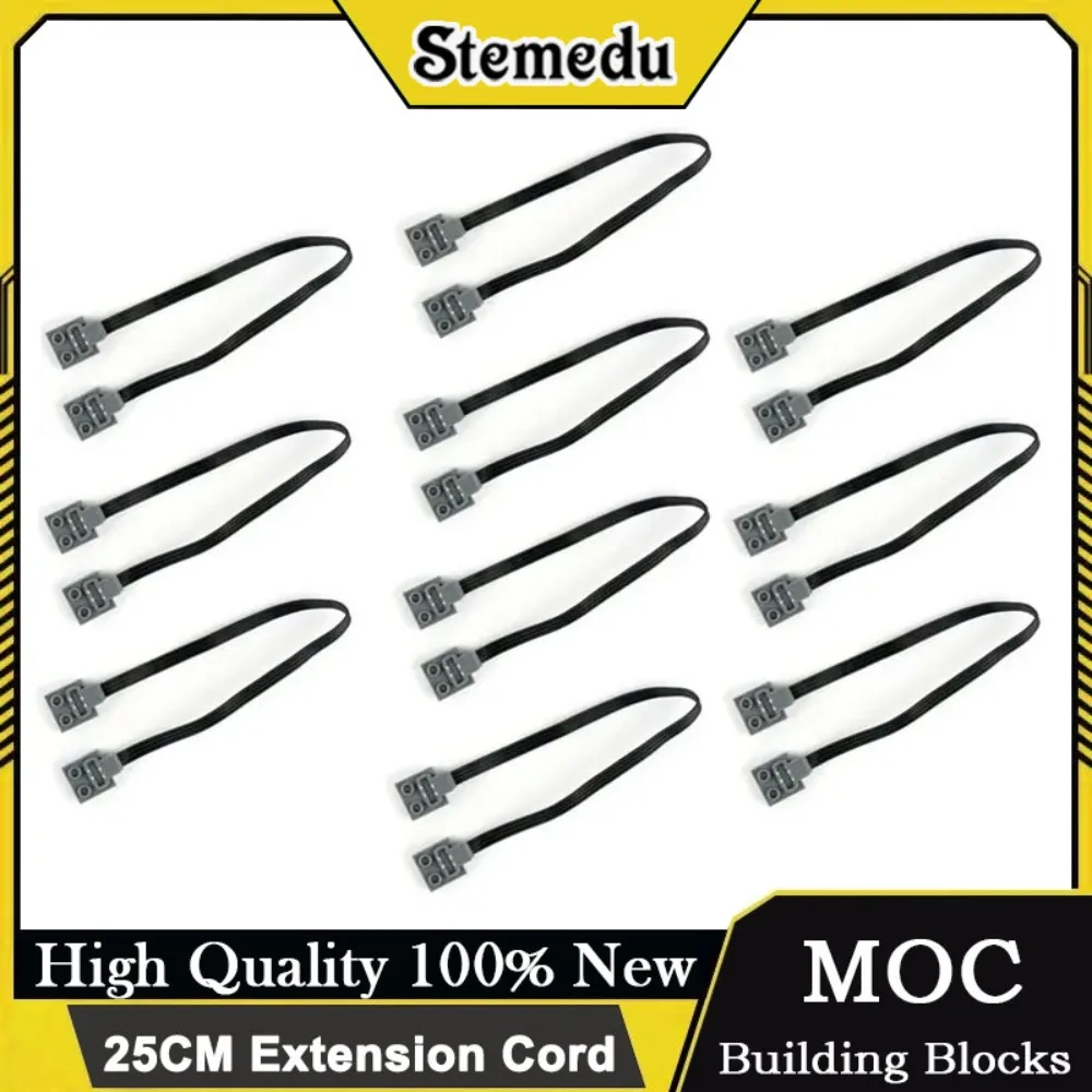 25CM Extension Cord MOC Power Functions Kit Compatible with LEGOEDS Motor Battery Box Technical Building Blocks Accessory