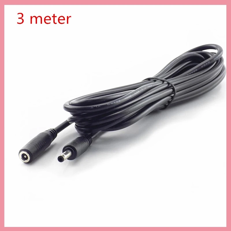 3.5mmx1.35mm Male to Female 5V 2A DC Power Supply Cable Extension Cord Adapter Connector for CCTV Security Camera B6