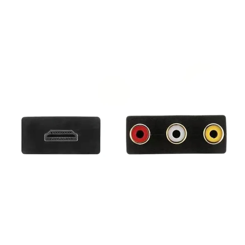 1PCS HDMI TO AV Gold-plated HDMI-compatible Male To 3 RGB RCA Video Audio Adapter AV Component Converter Connector For HDTV DVD