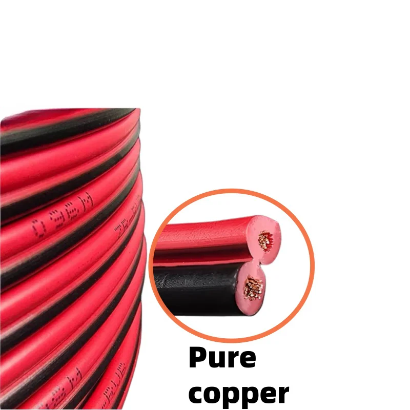 5/10/20M RVB Red Black 2 Pins Electrical Wire 12 14 16 18 20 22 AWG PVC Insulated Bare Copper Power Lines LED Cables