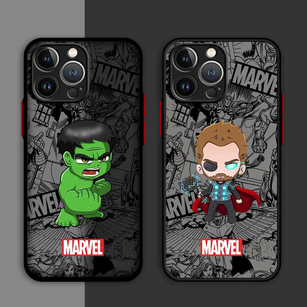 

Чехол для Apple iPhone 11 15 Plus 13 14 Pro Max 12 Mini 7 8 XR X XS 6 6S SE 15 + 14 + 7 + 8 + матовый чехол для телефона Халк Веном Marvel