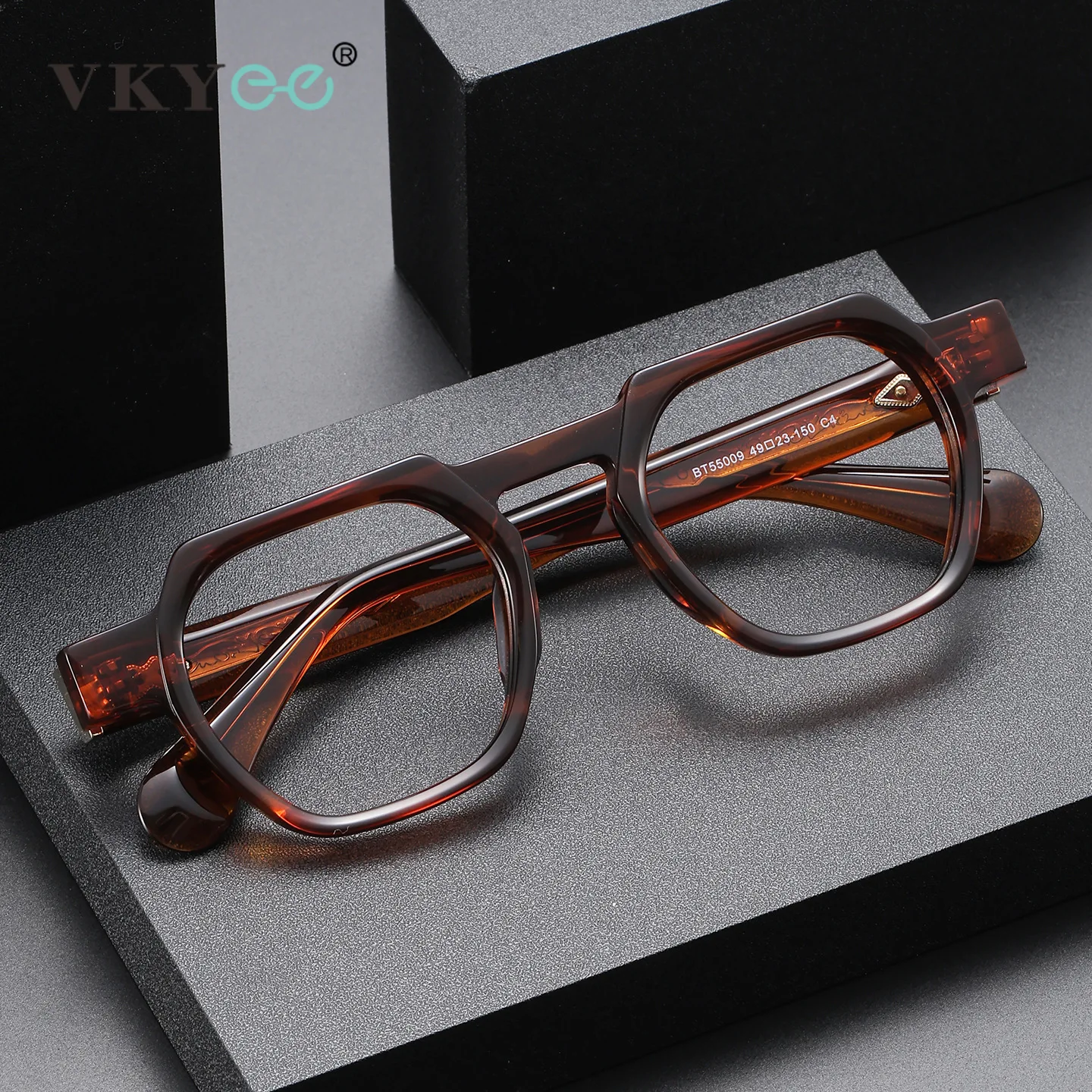 

VICKY New Retro Personalized Geometric Fashion Design Men Women Anti-blue Light Reading Glasses Can Be Customized Prescription