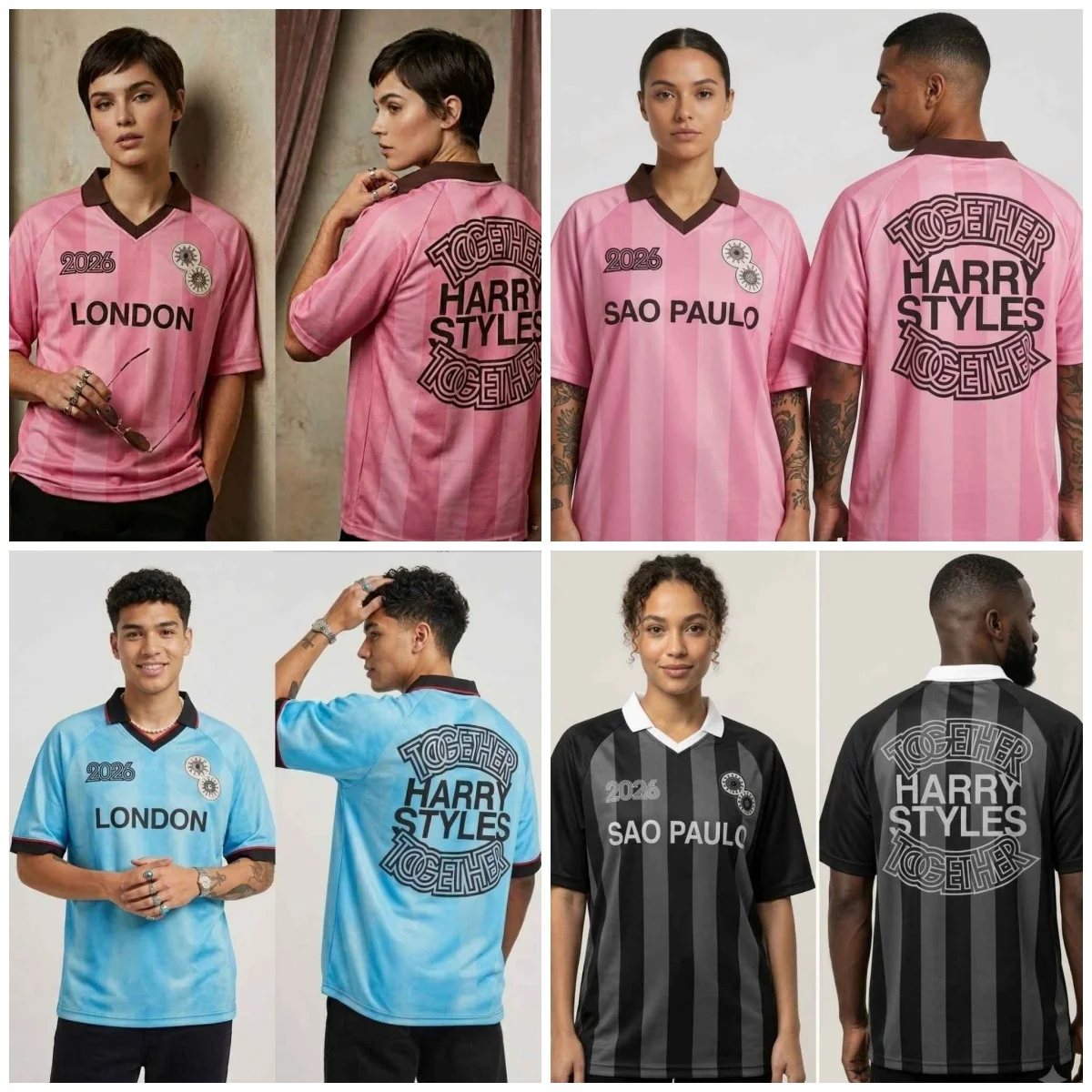 Harry Styles Together Tour Soccer Jersey Polo Shirt 2026 Arrivals Tee Summer Fashion Breath Ablemesh Unisex Beach Polo T-Shirt