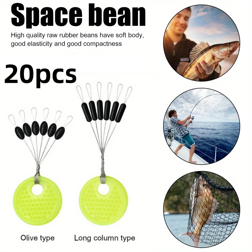 20 groups of rubber space beans, sea carp, black rubber plug